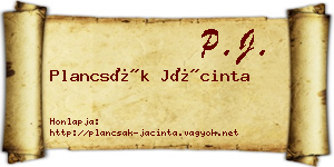 Plancsák Jácinta névjegykártya